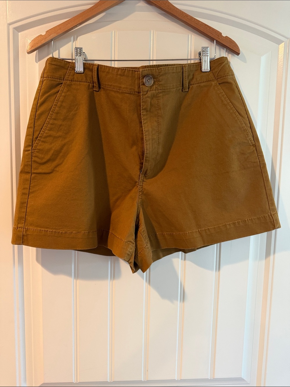 LOFT Tan Chino Bermuda Shorts